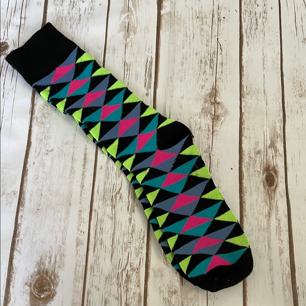 Colorful Geometric Patterned Men's Sock